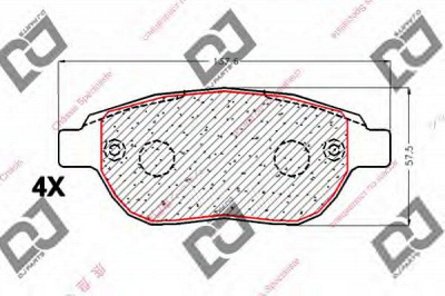 DJ PARTS bp1878 -  Комплект тормозных колодок, дисковый тормоз